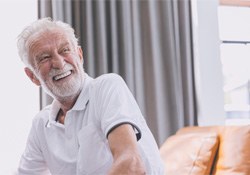 a man enjoying wearing dentures in Green Hills