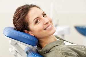 Smiling dental patient