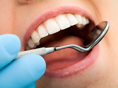 dental patient receiving dental checkup
