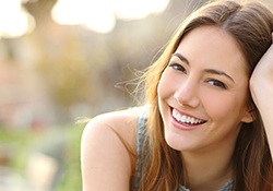 Woman smiling